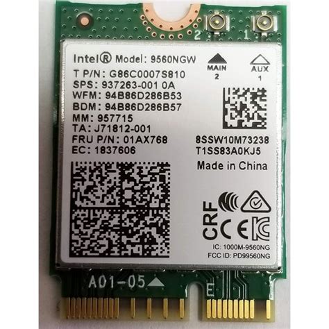 Jual Intel 9560 Dual Band 1.73Gbps Wireless-AC + Bluetooth 5 M.2 (CNVi ...