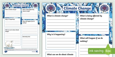 Climate Change Fact File Template Teacher Made Twinkl