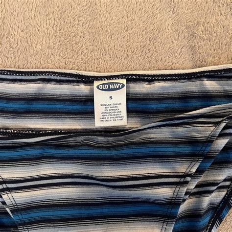 Old Navy Women S Black And Blue Bikini And Tankini Bottoms Depop