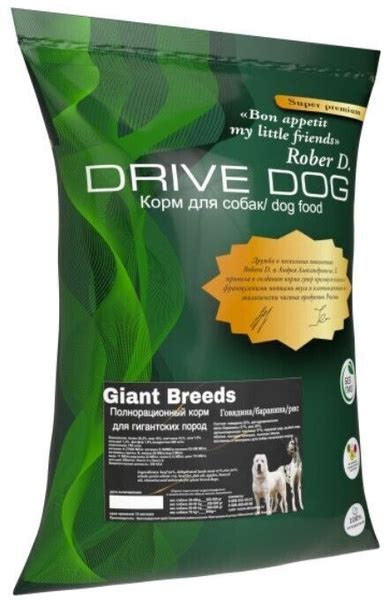 DRIVE DOG Giant Breeds полнорационный корм для собак гигантских пород ...