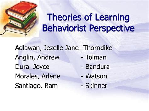 Theories Of Learning Behaviorist Perspective Ppt Download