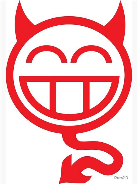 Horny Devil Emoji Poster By Peta Redbubble
