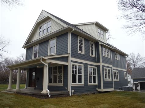 Picture of the house with Hardie Lap Siding Evening Blue (horizontal