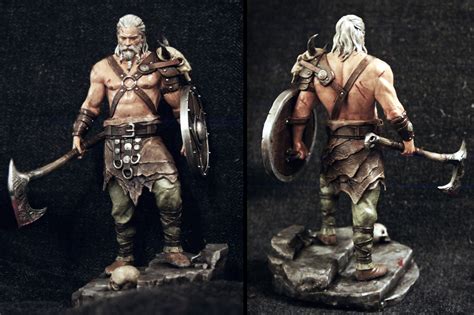 Viking Warrior Unpainted Model Kits 124 Scale 75mm Unassembled Resin