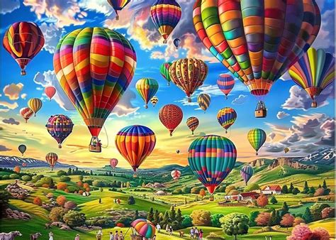 Amazon Grassland Hot Air Balloon Puzzles For Adults Piece