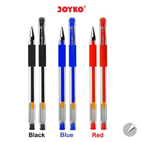 Jual Gel Pen Pulpen Pena Joyko Jk Hitam Mm Hitam Biru