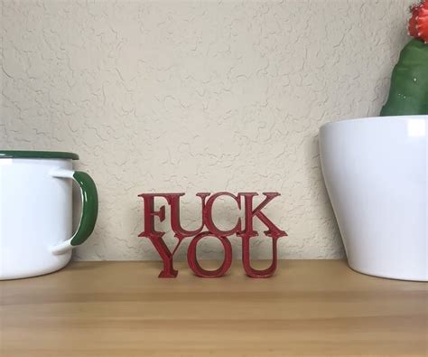 Fuck You Sign D Printed Fuck You Sign D Printed Kuss Etsy
