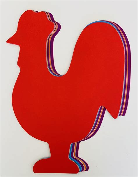 8” X 10” Rooster Assorted Color Super Cut Outs 15 Cut Outs