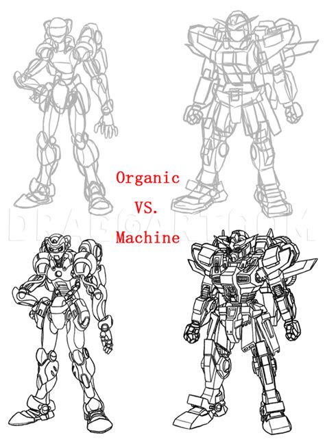 How To Draw Mecha Draw Anime Robots Step By Step Drawing Guide By