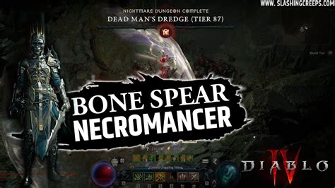 Bone Spear Necromancer Build Diablo Season For Nightmare Dungeons