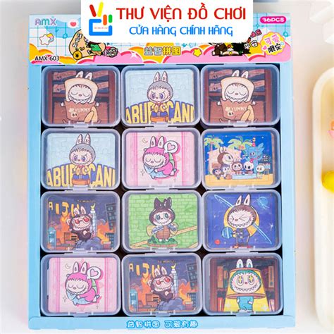 Labubu Hot Hit Cartoon Character Mini Puzzle Labubu Puzzle Toy Puzzle Panels Per Box
