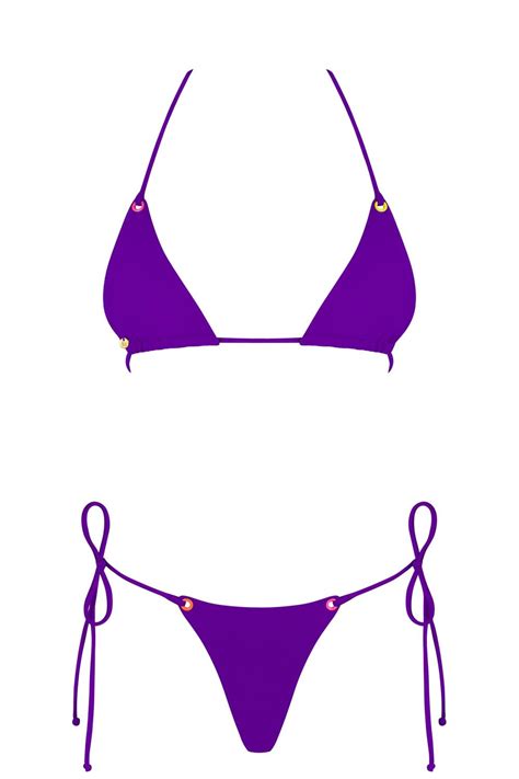 Micro Bikini Beverelle Violett Slips Strings BH Sets Dessous Shop