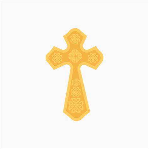 Icono De Cruz Cristiana Vector Premium