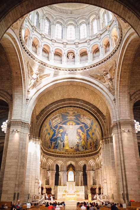 Interior View of the Basilica of the Sacred Heart of Paris, Commonly ...