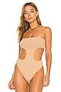 Superdown Darcey Cut Out Bodysuit In Nude Revolve