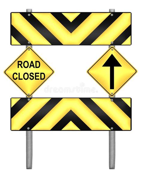 Road Work Signs in Ontario - Canada Stock Illustration - Illustration ... 