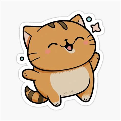"Cute Cat" Sticker for Sale by HelArt | Redbubble