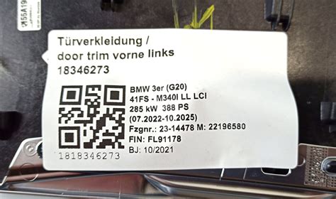 BMW Trim Set Aluminium Rhombicle 5A19792 5A19729 3′ G20 G28 4’G22 i3 i4 ...