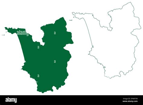 South Goa District Goa State Republic Of India Map Vector