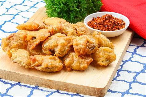 jamur kancing goreng resep  dapur kobe