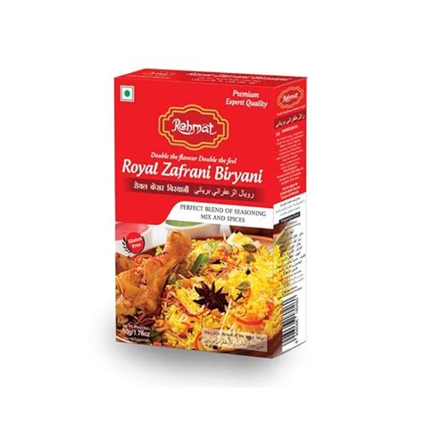 Rehmat Royal Zafrani Biryani Masala Powder Exotic Spices Blend Easy