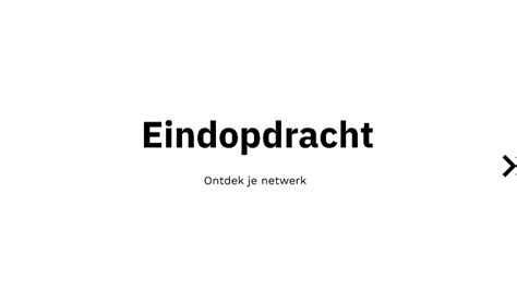 Eindopdracht Ontdek Je Netwerk By Blue Tiger On Prezi