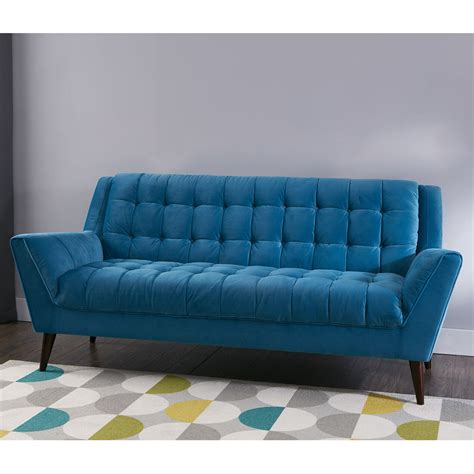 Braxton Mid-Century Modern Retro Sofa- Teal | At Home