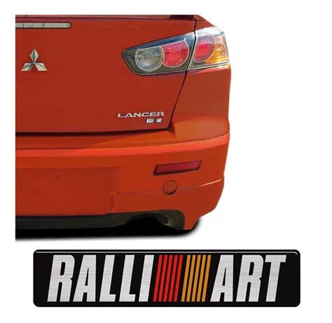 Emblema Mitsubishi Ralliart Triton Pajero Lancer Resinado