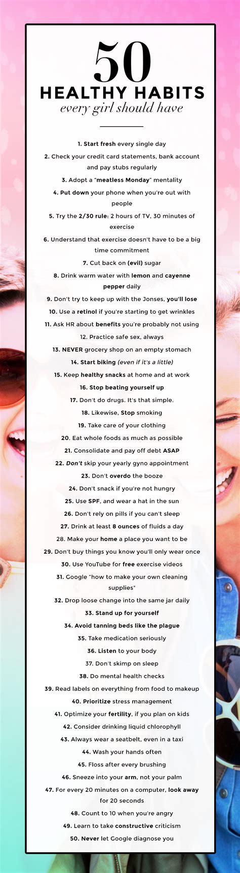 50 Healthy Habits Every Woman Should Have Stylecaster