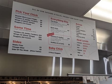 Rickys Hot Chicken Menu Full Menu Update 2025