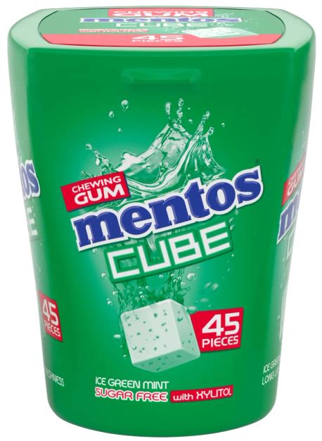 Mentos Gum Cube - Ice Green Mint pot | Mentos België
