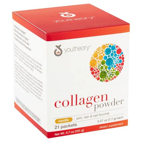 Collagen Powder 21 Vanilla Flavored Packets Youtheory