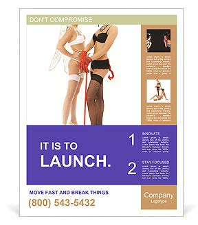 Angel And Devil Girls In Sexy Lingerie Poster Template Design ID 0000017465 SmileTemplates