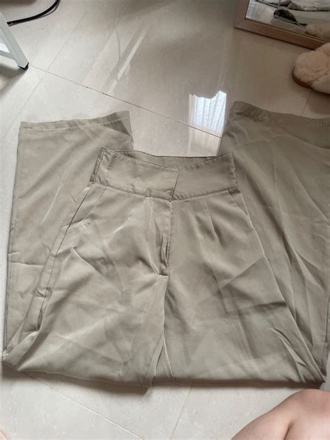 Celana Panjang Kiyora Nude Fesyen Wanita Pakaian Wanita Bawahan Di Carousell