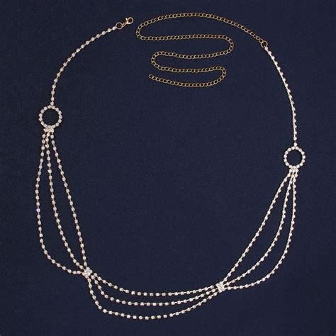 Sexy Fashion Multi Layer Rhinestone Waist Chain Bikini Belly Chain