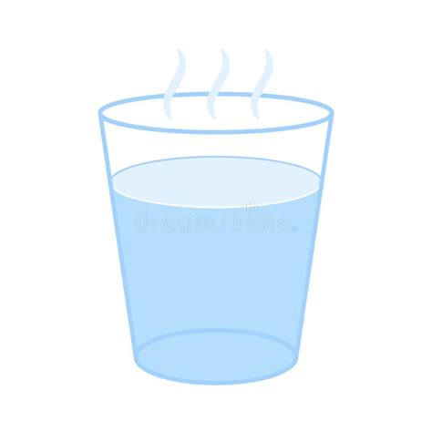 Hot Water In Glass With Steam High Temperature Of Water Drink Gaseous