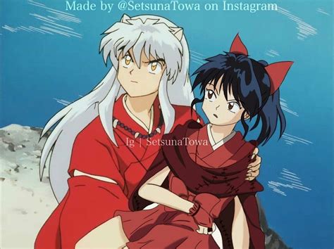 Inuyasha Carrying His Daughter Moroha Inuyasha Anime Anime Shows