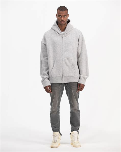 Oversize Unisex Cashmere Zip Hoodie | MaisonCashmere