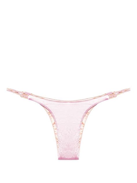 Isa Boulder Pink Satin Finish Bikini Bottoms Isa Boulder