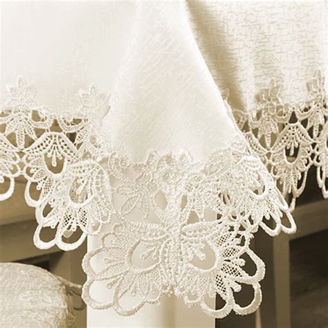 Модная скатерть из полиэстера, прямоугольная, цвета слоновой кости ...