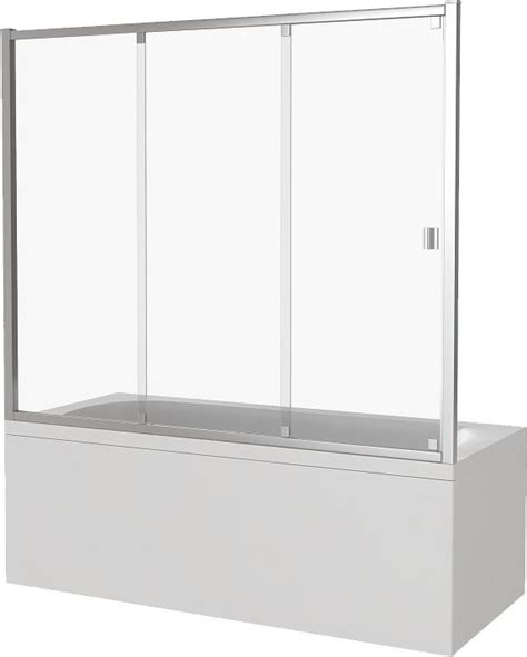 Шторка для ванны Bas Screen WTW-150-C-CH 1500х1400 мм, хром/прозрачное ...