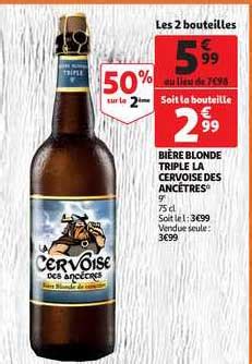 Promo Biere Blonde Triple La Cervoise Des Ancetres Chez Auchan Direct Icatalogue Fr
