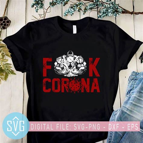Fuck Corona Gorilla SVG Coronavirus SVG Covid SVG Gym SVG T Shirt Design For Purchase
