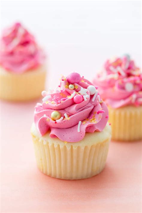Sprinkle-Filled Cupcakes with Marshmallow Buttercream | Love and Olive Oil
