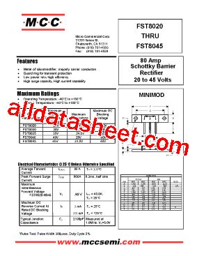 FST8020 Datasheet(PDF) - Micro Commercial Components