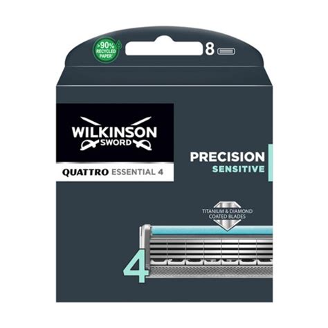 WILKINSON SWORD QUATTRO TITANIUM ESSENTIAL 4 PRECISION SENSITIVE RAZOR ...
