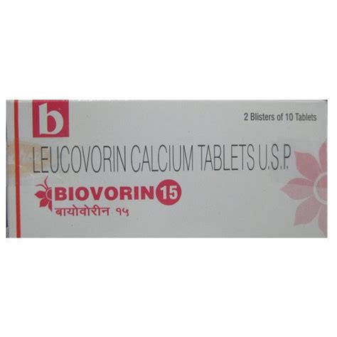 Biochem Biovorin 15mg Tab Grade Standard Medicine Grade Packaging