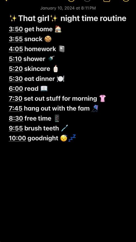 That Girl Night Routine School Routine For Teens Morning Routine