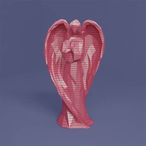 👼 Low Poly Angel Church・free Stl File For 3d Printing・cults