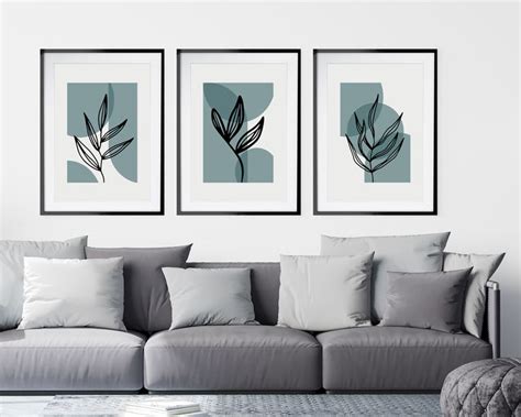 Abstract Leaves Print Set Of Free Uk Delivery Saffa Designs Art